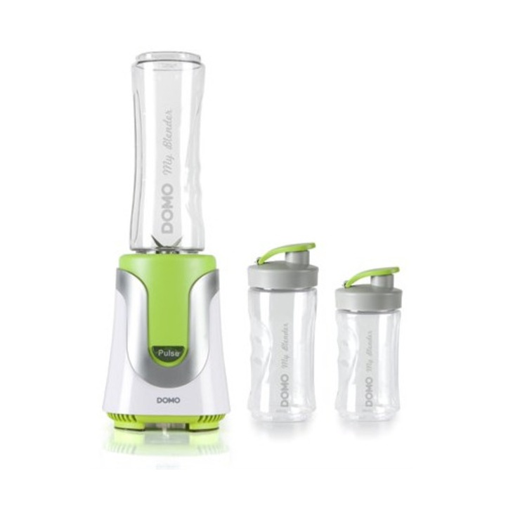 Blender cu 3 Recipiente Portabile cu Capac DOMO DO492BL, 300 W