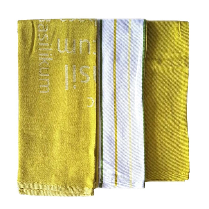 Комплект 3 кухненски кърпи ETCollection Jaquard 50x70, Зелен