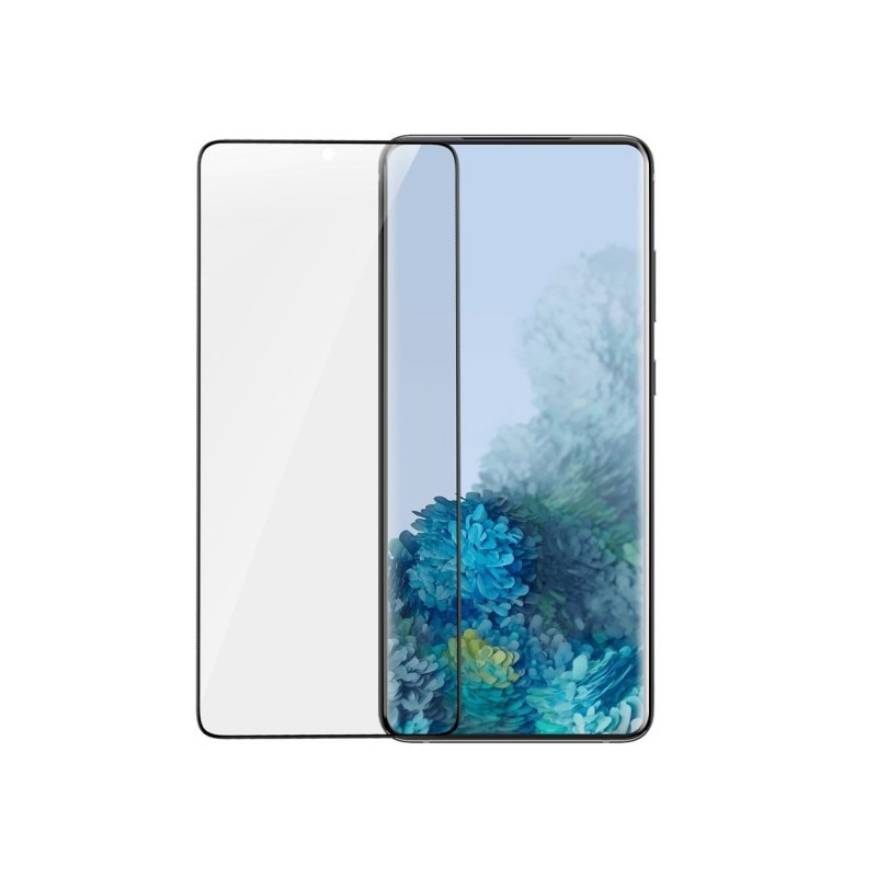 Folie Full Cover Nano Baseus Pentru Samsung Galaxy S20+ Plus ,transparenta Cu Margini Negre ,2 Bucati In Pachet