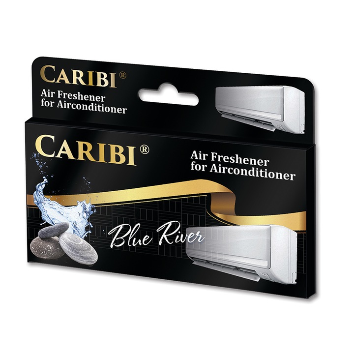 Légkondicionáló légfrissítő (klíma illatosító) , Caribi, Blue River, 1db