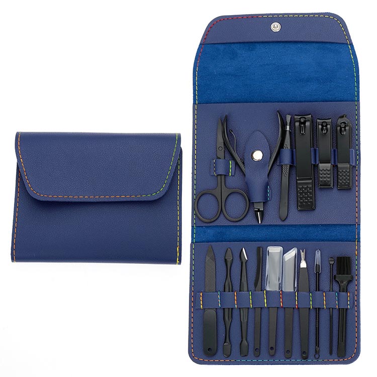 Trusa manichiura profesionala 16 piese, Marine Blue, Fellis