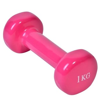 Gantera 1 kg, LiveUp, 13.5 cm, Roz Gantera 1 kg, LiveUp, 13.5 cm, Roz
