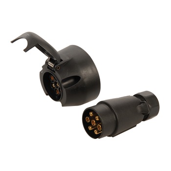 Set 2 piese priza remorca, mama / tata , 7 pini, 12v, Silverline Set 2 piese priza remorca, mama / tata , 7 pini, 12v, Silverline