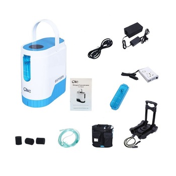 Concentrator de oxigen portabil, model OLV-C1, Alb/Albastru Concentrator de oxigen portabil, model OLV-C1, Alb/Albastru