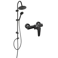 pachet 2in1 coloana de dus ferro rondo cu baterie dus negru mat algeo set bara dus negru mat dus fix para dus mobila imagen 55_0_
0