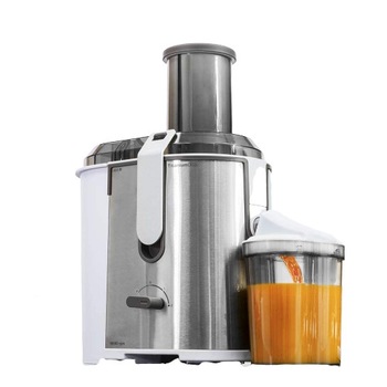 Storcator de fructe si legume Cecotec StrongTitanium 19000 XXL, 1300 W, 19000 RPM, 2 Viteze, Sistem anti-picurare, Recipient pulpa 2 l, Inox/Alb Storcator de fructe si legume Cecotec StrongTitanium 19000 XXL, 1300 W, 19000 RPM, 2 Viteze, Sistem anti-picurare, Recipient pulpa 2 l, Inox/Alb