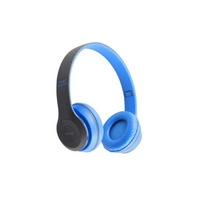 Casti wireless P47, Stereo Headphones, Fm Radio, MP3 Player, Microfon incorporat, Port Micro SD, Negru/Albastru, Urban Trends ®
