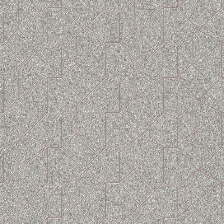 Carat 10062-02 geometrikus mintás tapéta, ezüst/szürke csillámmal, 0,53mx 10m