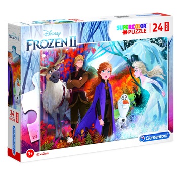 Puzzle Maxi Clementoni, Disney Frozen II, Doua surori, o inima, 24 piese Puzzle Maxi Clementoni, Disney Frozen II, Doua surori, o inima, 24 piese