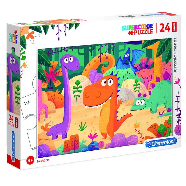 Clementoni Maxi Puzzle, Jurassic friends, 24 darab