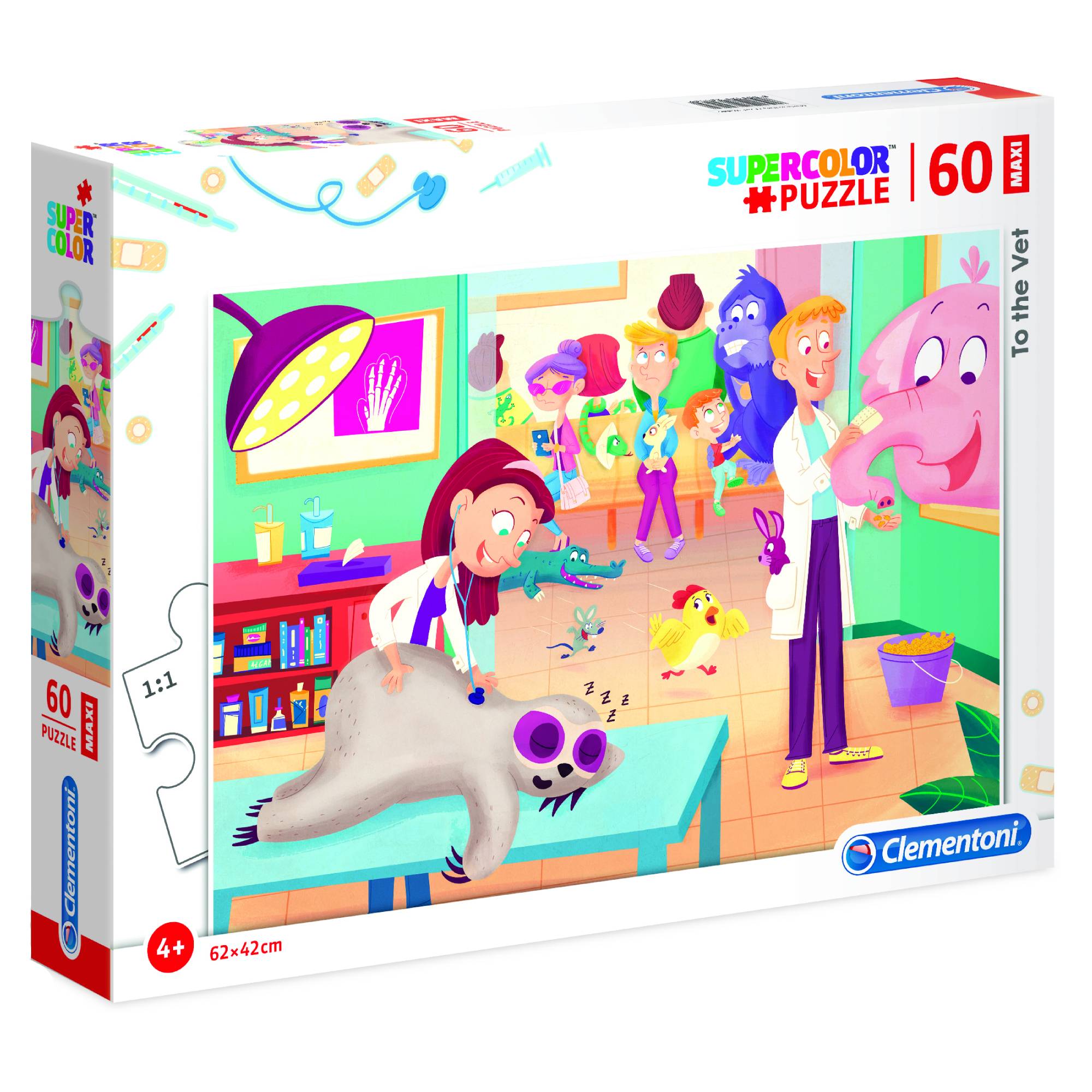 Puzzle Maxi Clementoni, La veterinar, 60 piese
