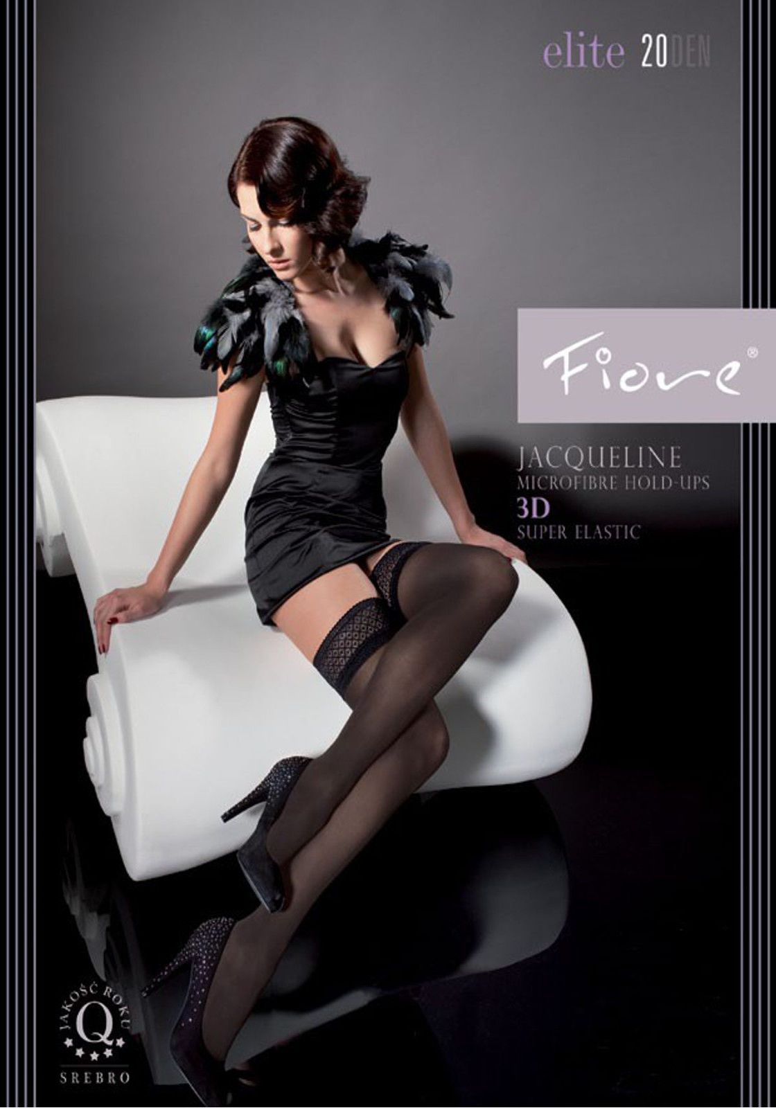 Ciorap FIORE Jacqueline 20 Den, Alb