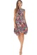 Rochie de zi, multicolora, cu tiv asimetric - ROH, 38