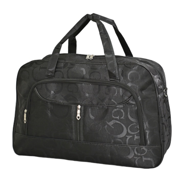 Utazótáska 32003, 53/34/19 cm, Textil, Fekete