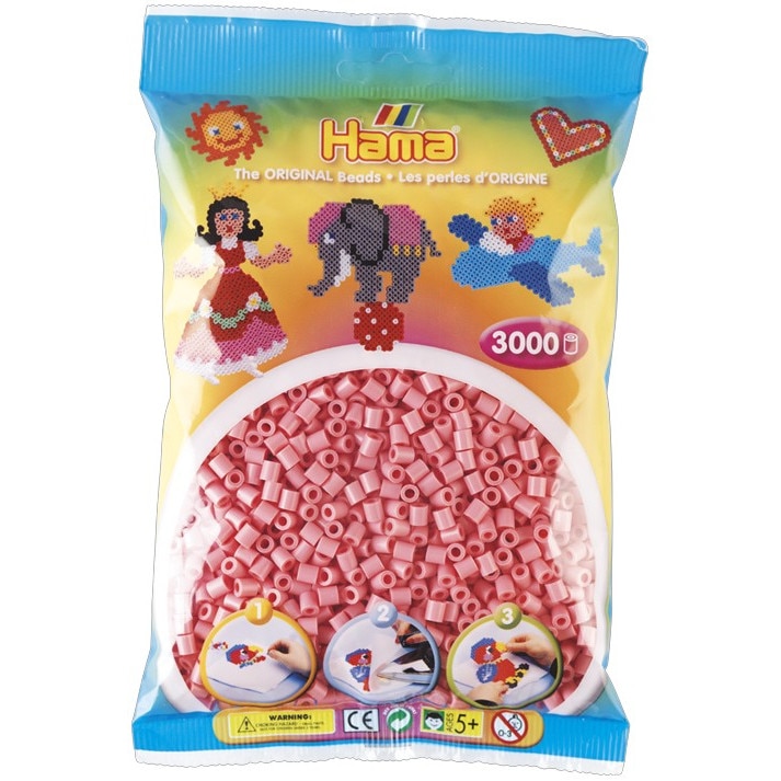 Margele de calcat HAMA MIDI ROZ, 3000 buc in pungulita