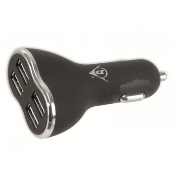 Dunlop incarcator telefon auto 12/24V cu 4 iesiri 4.8A Dunlop incarcator telefon auto 12/24V cu 4 iesiri 4.8A