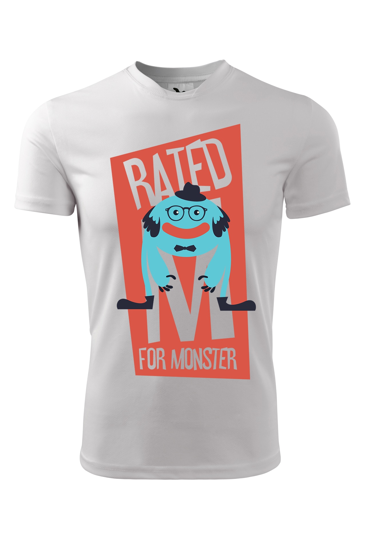 Tricou personalizat, M For Monster, Adler, Alb