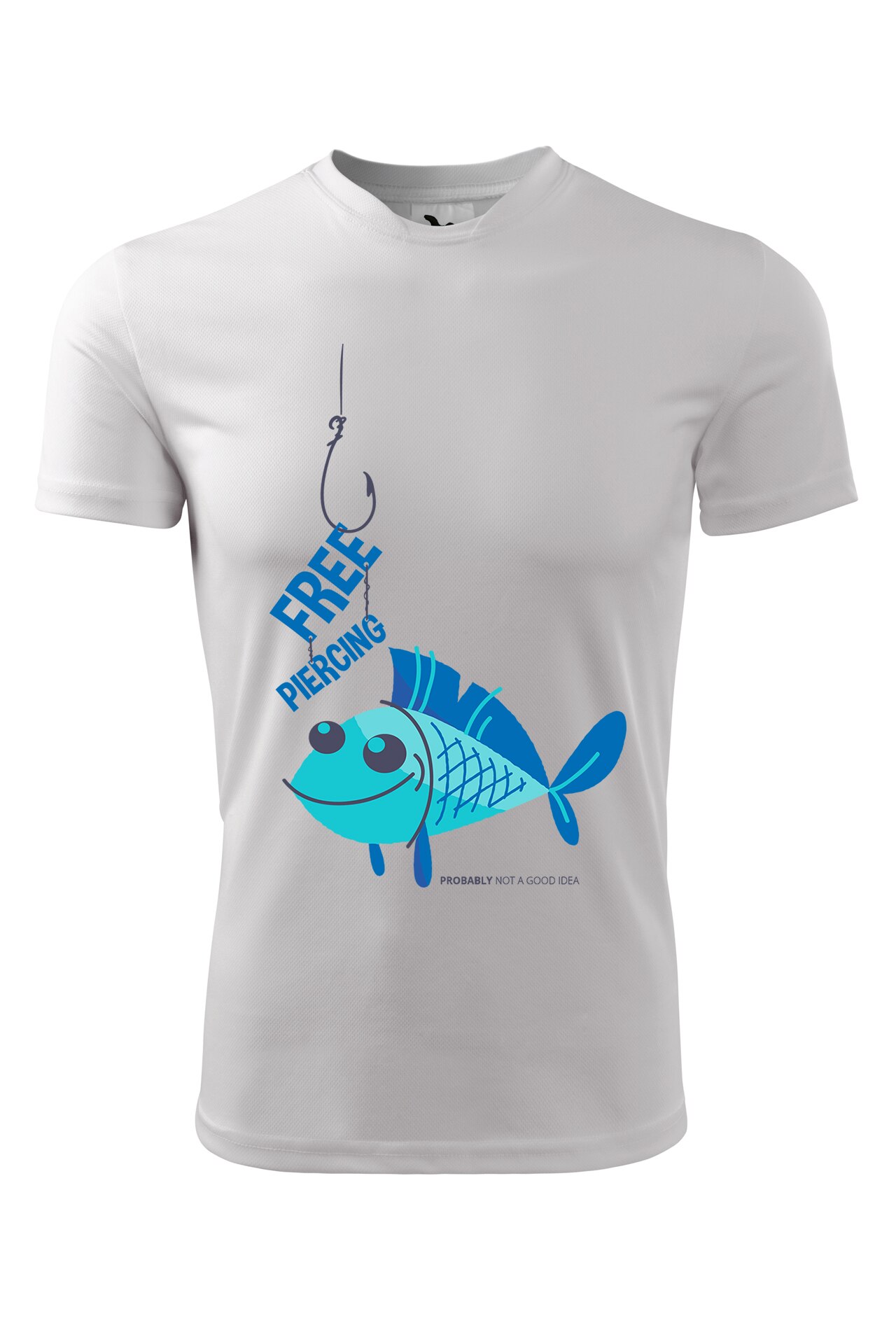 Tricou personalizat, Free Piercing, Adler, Alb