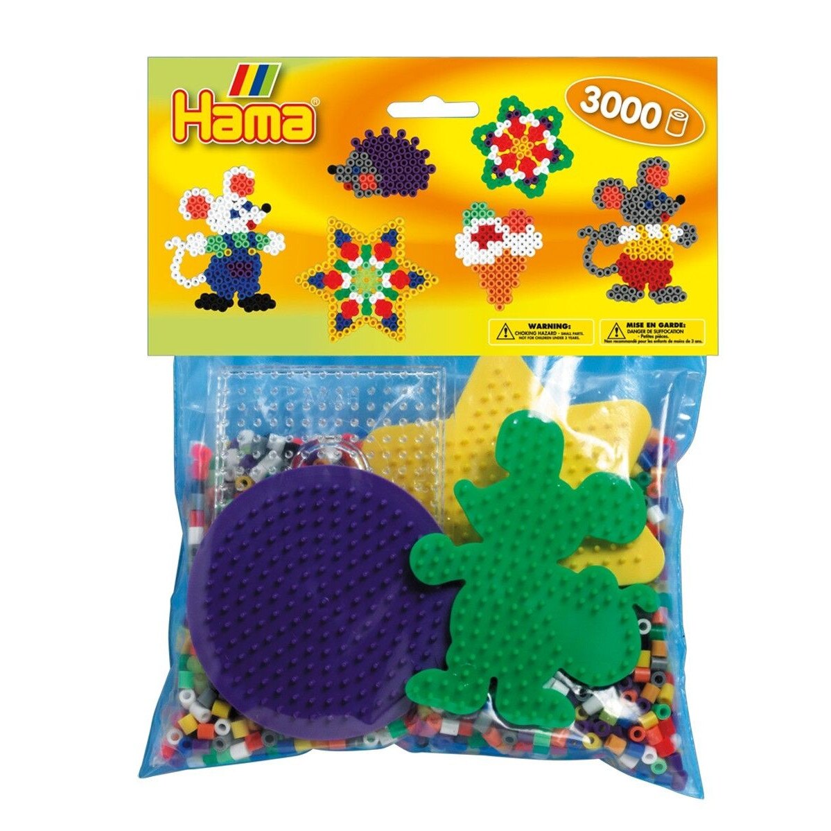 Soricelul - 3000 margele de calcat Hama Midi si 4 plansete in pungulita