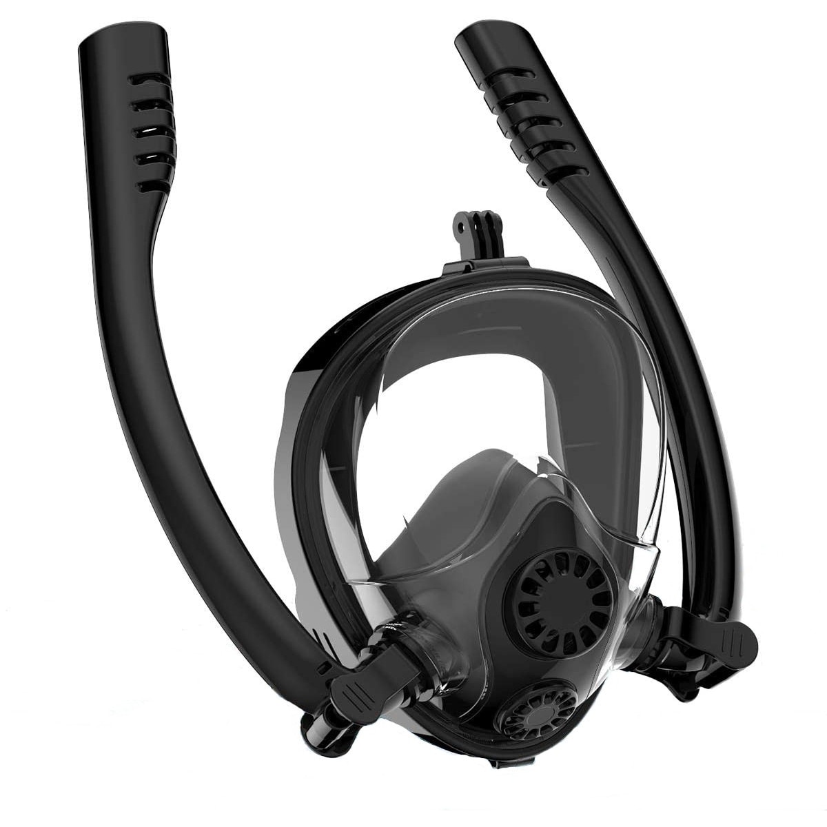 Masca Snorkeling Titan, Full Face, cu 2 Tuburi, Marime S/M, Cu Suport Camera