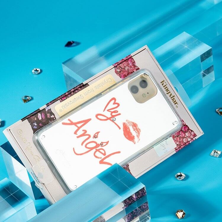 Husa iPhone 11 Pro, Cristale Originale Swarovsky, Oglinda, Kingxbar Angel, My Angel, Mirror