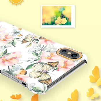 Husa iPhone X / iPhone XS, Cristale Originale Swarovsky, Kingxbar Blossom, Alb Husa iPhone X / iPhone XS, Cristale Originale Swarovsky, Kingxbar Blossom, Alb