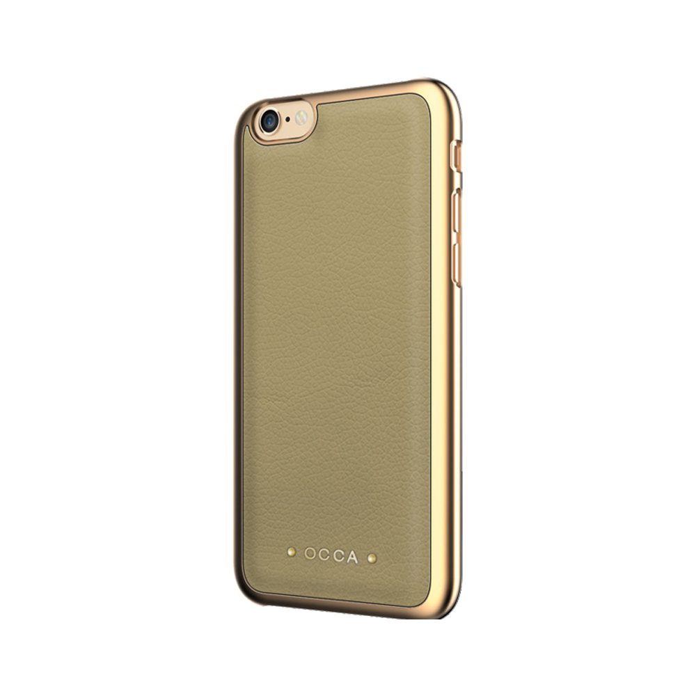 Carcasa Occa Absolute iPhone 7, piele naturala, Khaki