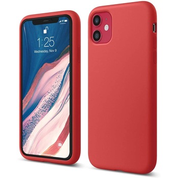 Husa pentru Apple iPhone 11, ultra slim, silicon Rosu, cu interior de catifea + Folie protectie ecran Joyshell Husa pentru Apple iPhone 11, ultra slim, silicon Rosu, cu interior de catifea + Folie protectie ecran Joyshell