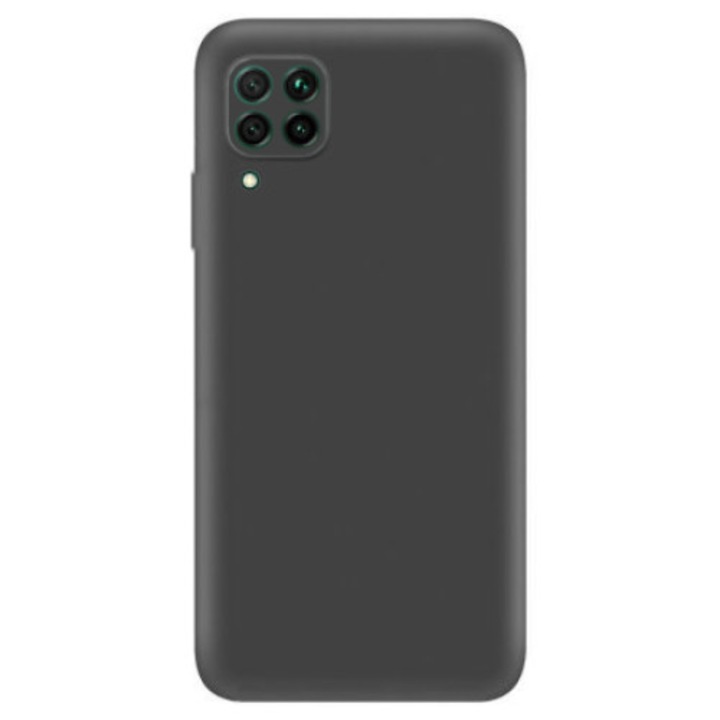 Кейс за Huawei P40 Lite, SILKASE Защита на камерата, цвят Черен, мек силикон