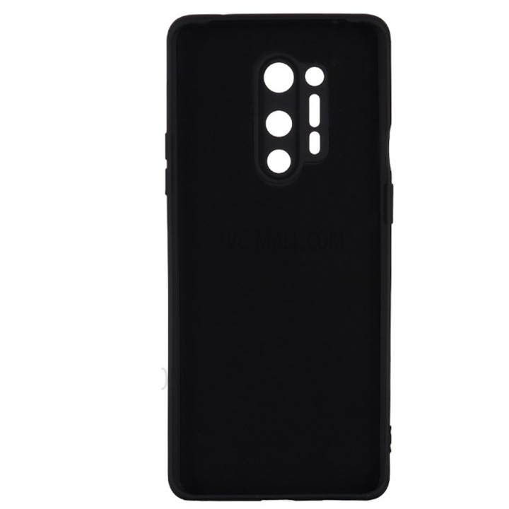 Калъф OnePlus 8 Pro, SILKASE, черен цвят, силиконова течност