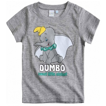 Tricou Elefantul Dumbo, Gri, 80 CM Tricou Elefantul Dumbo, Gri, 80 CM
