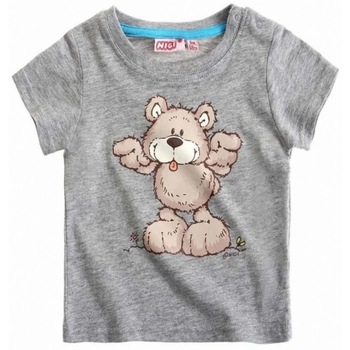 Tricou bebe NICI, Ursuletul Nici, Gri Tricou bebe NICI, Ursuletul Nici, Gri