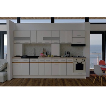 Set Bucatarie Genarom Max New 340 Alb, 340 x 205 - 230 x 60 cm Set Bucatarie Genarom Max New 340 Alb, 340 x 205 - 230 x 60 cm