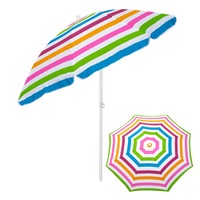 Umbrela multicolora pentru gradina, terasa, plaja sau piscina, inaltime 2 m , ATS