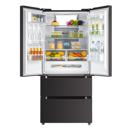 Combina frigorifica French Door Toshiba GR-RF532WE-PMJ, A++, 500 l , Touch control, Dual Inverter, NoFrost, H 189 cm, Gri