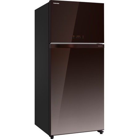 Frigider cu 2 usi Toshiba GR-RT820PGJ-PGB, 608 l, NoFrost, Compresor inverter, Clasa A++, H 184 cm, Sticla maro