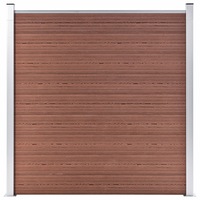 set gard de gradina cu 2 stalpi vidaxl lemn compozit 180 x 186 cm maro imagen 30_0_
0