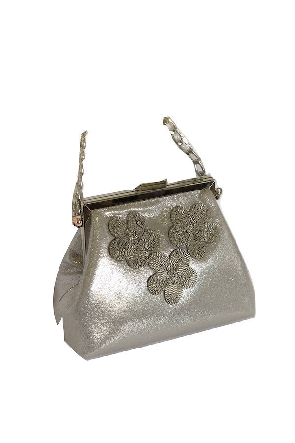 Gentuta dama, eleganta, gri metalizat