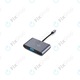 Алуминиев адаптер с Type-C връзка и VGA изход, USB 3.0, TYPE-C PD, Сив - Fonex