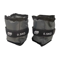 Set greutati fitness EB FIT pentru maini si picioare, 2x0.5 kg, 2 buc, gri