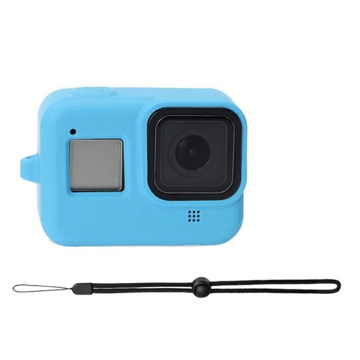 Carcasa protectie din silicon pentru GoPro Hero 8, Albastru, BBL1552