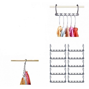 Set 8 Umerase organizatoare haine, economisire 50% spatiu, Wonder hanger max, Negru Set 8 Umerase organizatoare haine, economisire 50% spatiu, Wonder hanger max, Negru