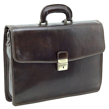 Servieta business din piele naturala vachetta, 4047B, MARO, portlaptop Servieta business din piele naturala vachetta, 4047B, MARO, portlaptop