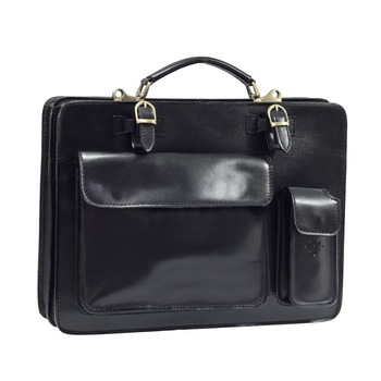 Geanta din piele naturala, 202, negru, portlaptop Geanta din piele naturala, 202, negru, portlaptop