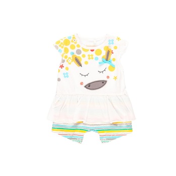 Salopeta Boboli bebe fetita, multicolor, 0 luni, 50 cm Salopeta Boboli bebe fetita, multicolor, 0 luni, 50 cm
