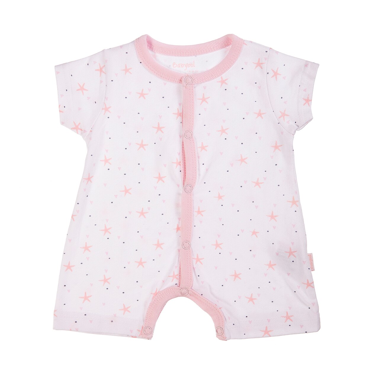 Salopeta Babybol bebe fetita , imprimeu stelute, roz, 6 luni, 68 cm