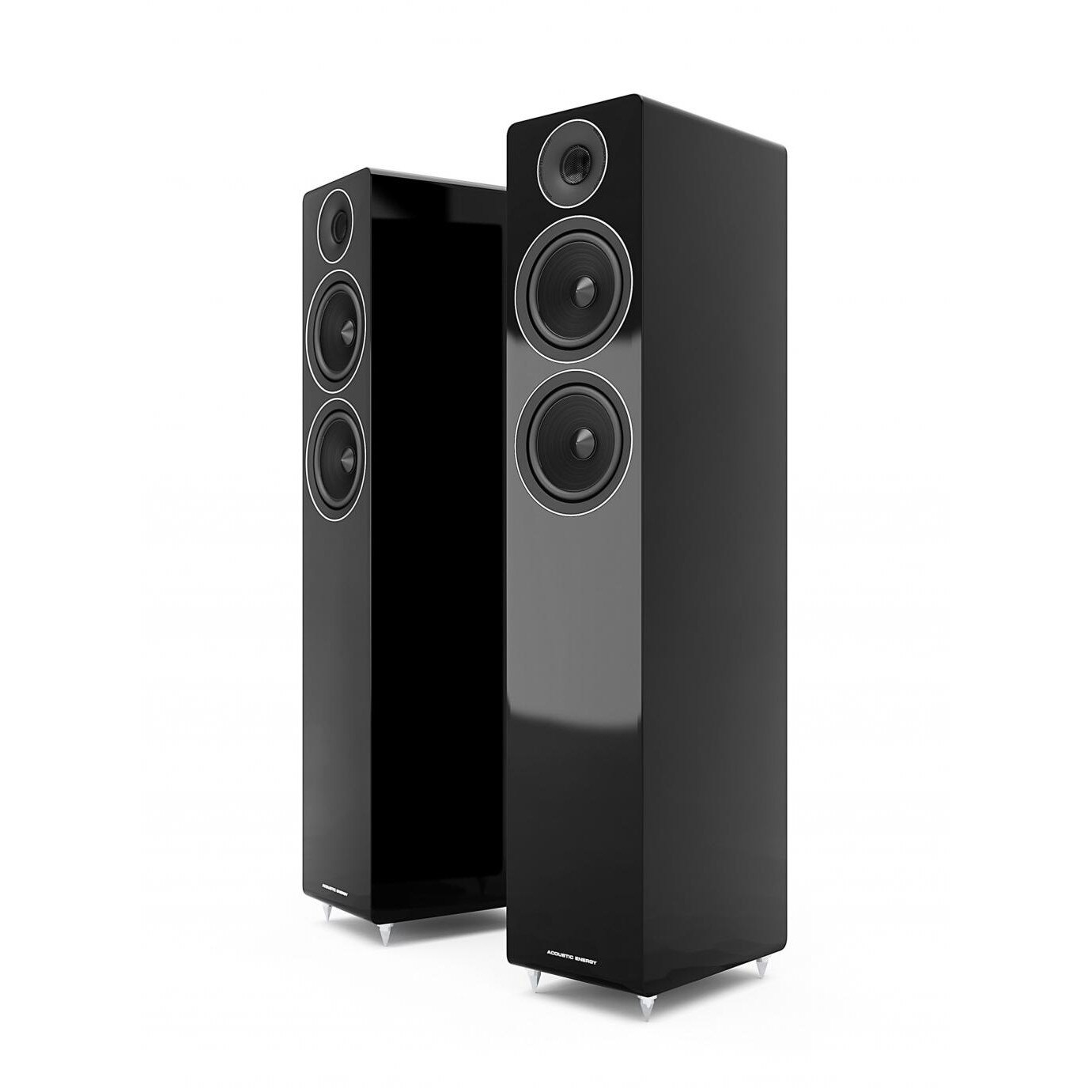 Boxe de Podea Acoustic Energy AE309, 175 watt, pereche, negru lucios