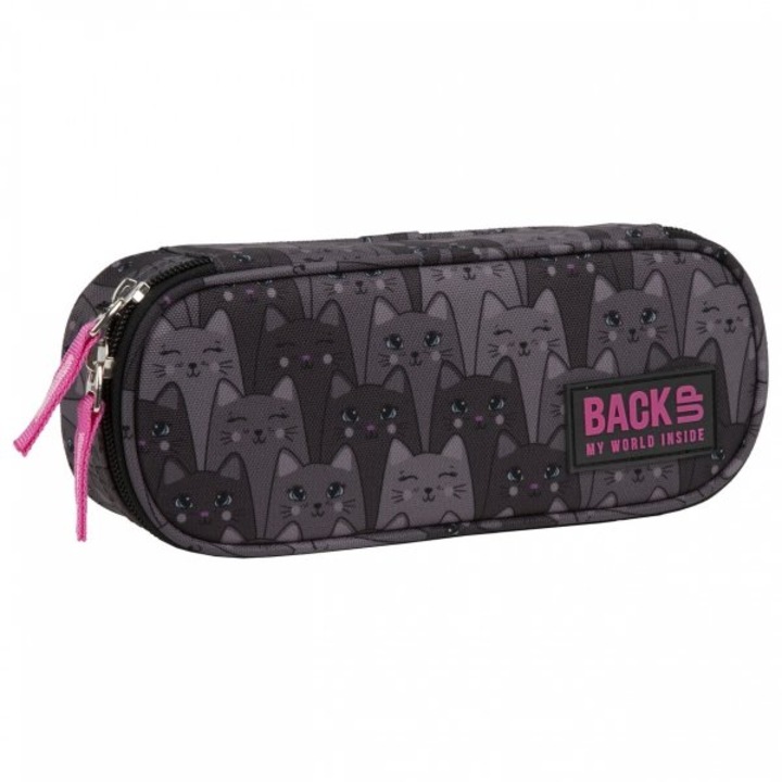 Несесер овален с един цип BackUp 3 A 24 The Cats, 23 х 9 х 5 см