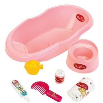 Cadita Klein de Baie cu Accesorii pentru Papusa Printesa Coralie Cadita Klein de Baie cu Accesorii pentru Papusa Printesa Coralie