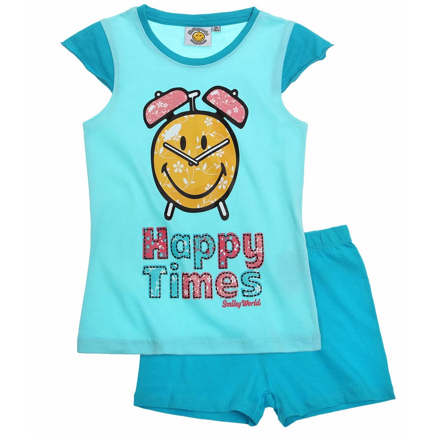 Pijama de vara Smiley albastru marin